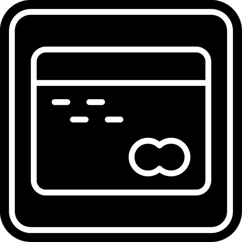 Credit Card Glyph Icon vector
