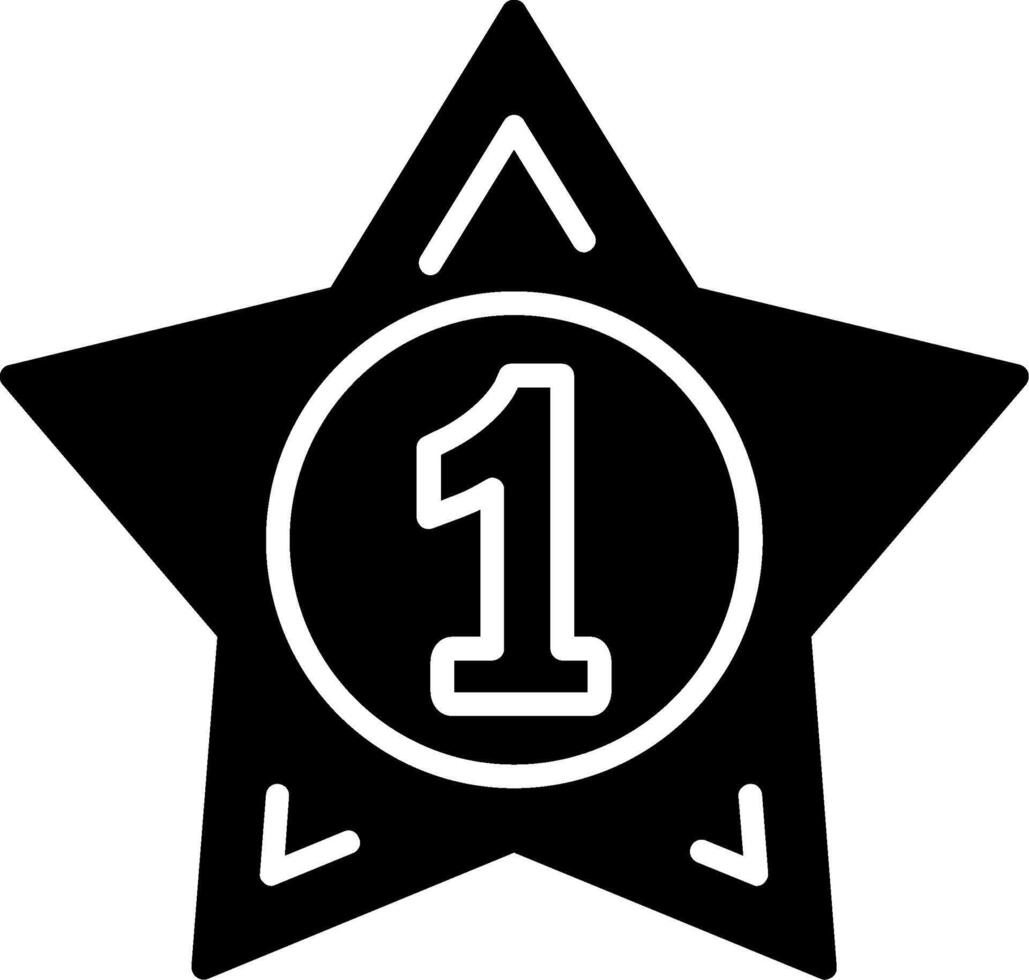 1st Prize Glyph Icon vector