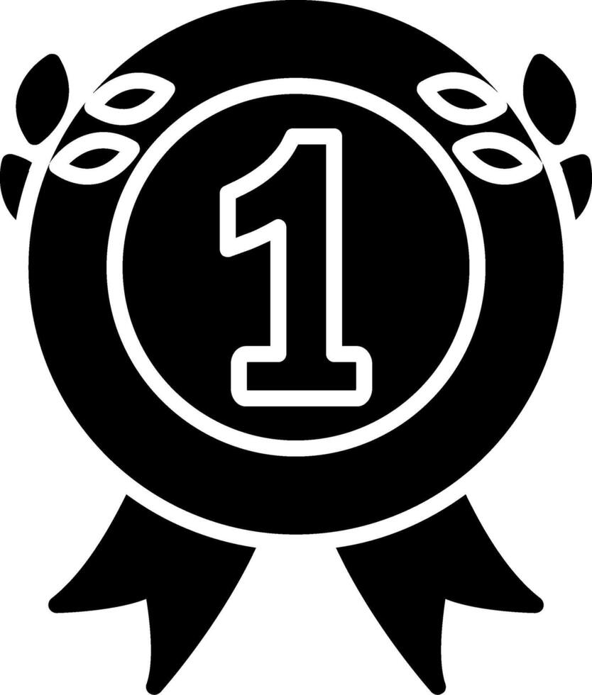 1st Prize Glyph Icon vector
