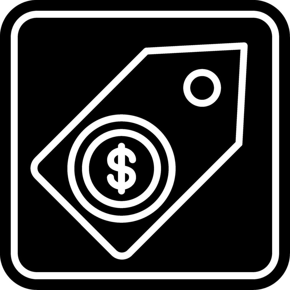 Price Tag Glyph Icon vector