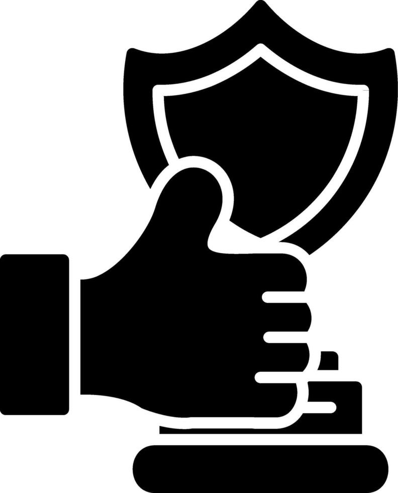 Trophy Cup Glyph Icon vector