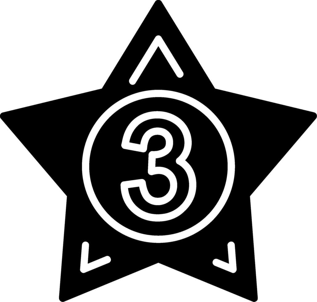 3rd Prize Glyph Icon vector