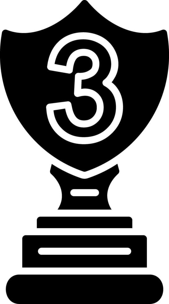 3rd Prize Glyph Icon vector