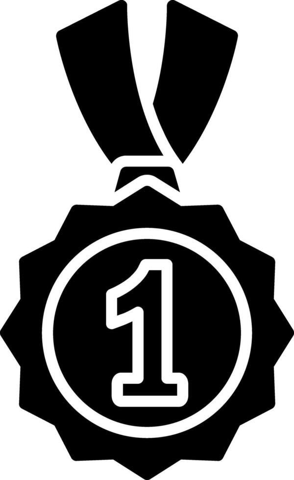 1st Prize Glyph Icon vector