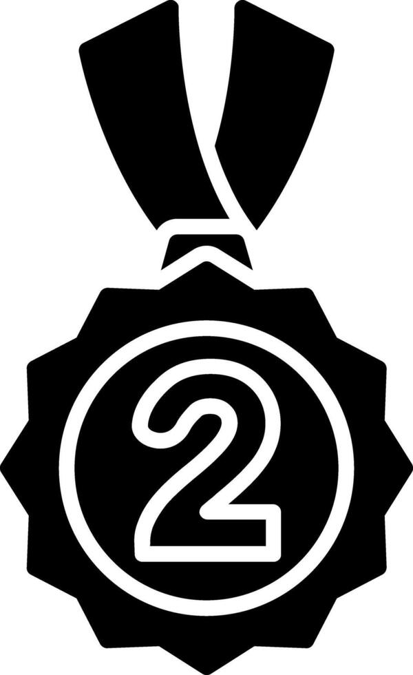 2nd Prize Glyph Icon vector