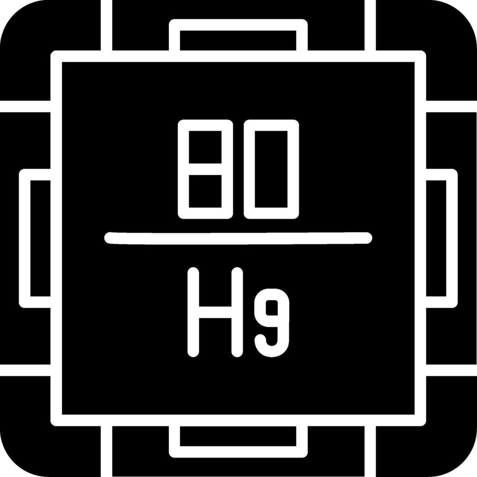 Mercury Glyph Icon vector