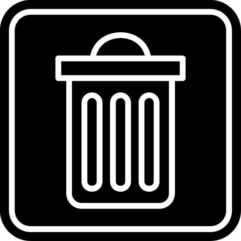 Trash Glyph Icon vector