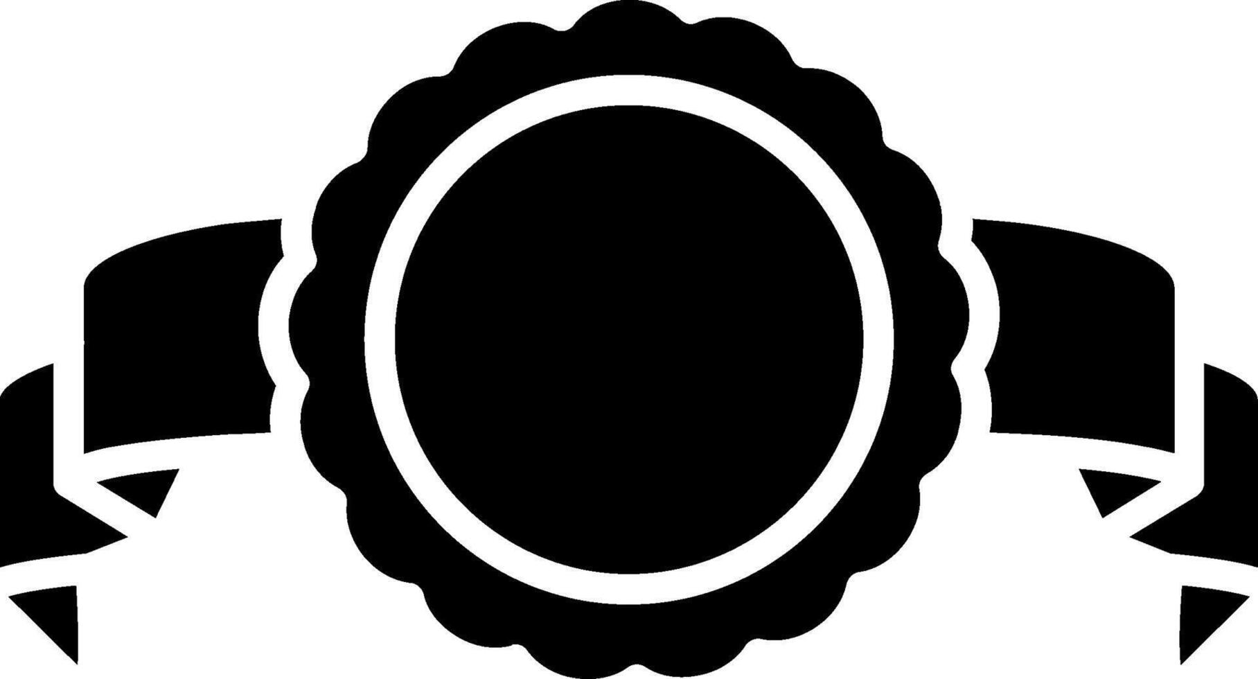 Lineal Ribbon Glyph Icon vector