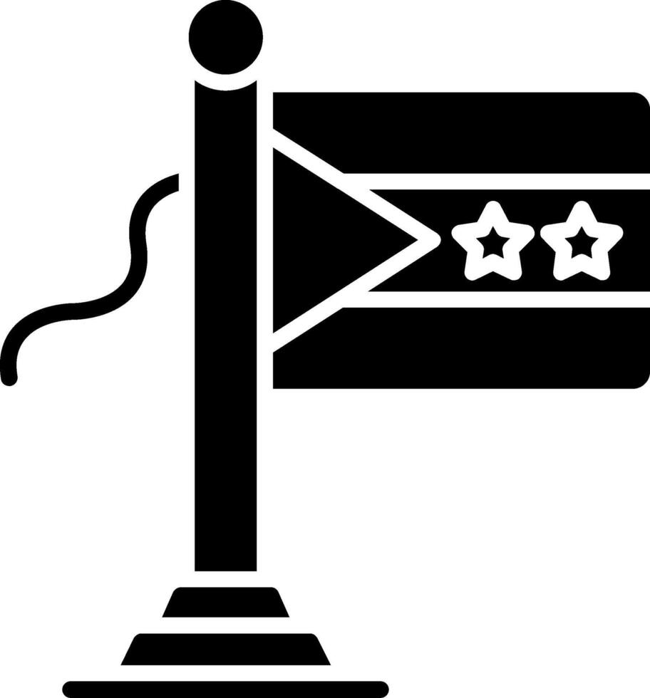 Sao Tome Flag Glyph Icon vector