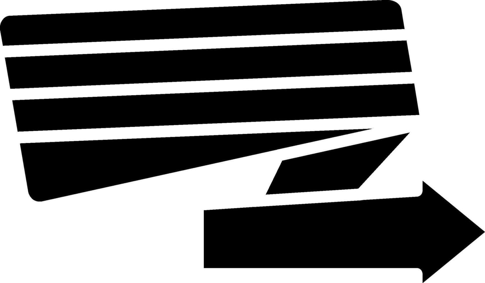 Right Arrow Glyph Icon vector