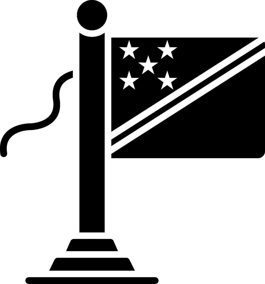 Solomon Island Flag Glyph Icon vector