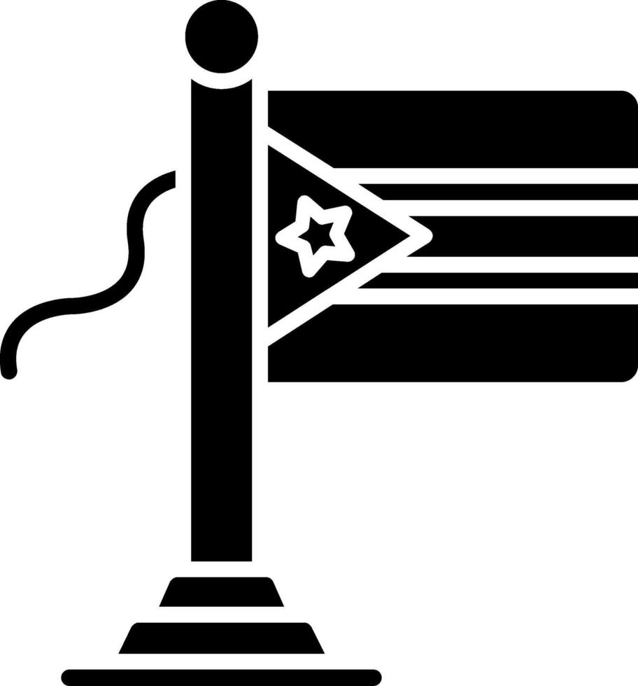 South Sudan Flag Glyph Icon vector