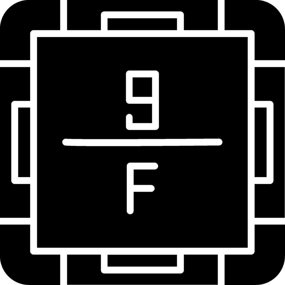 Fluorine Glyph Icon vector