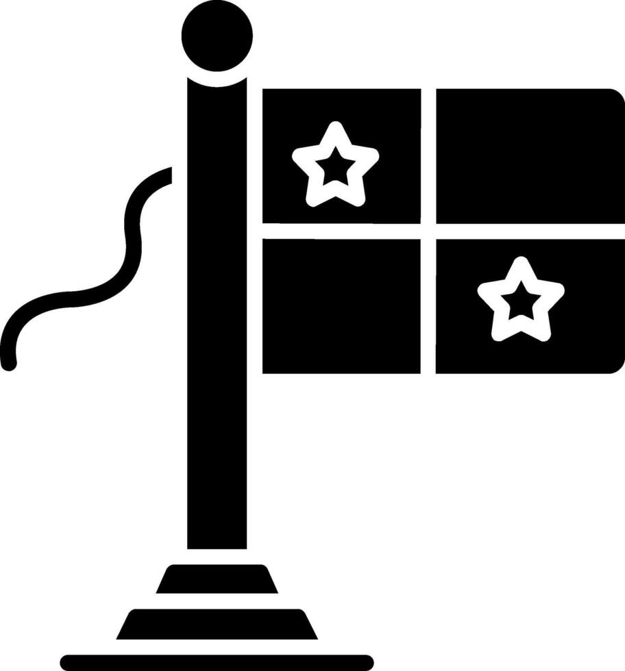 Panama Flag Glyph Icon vector
