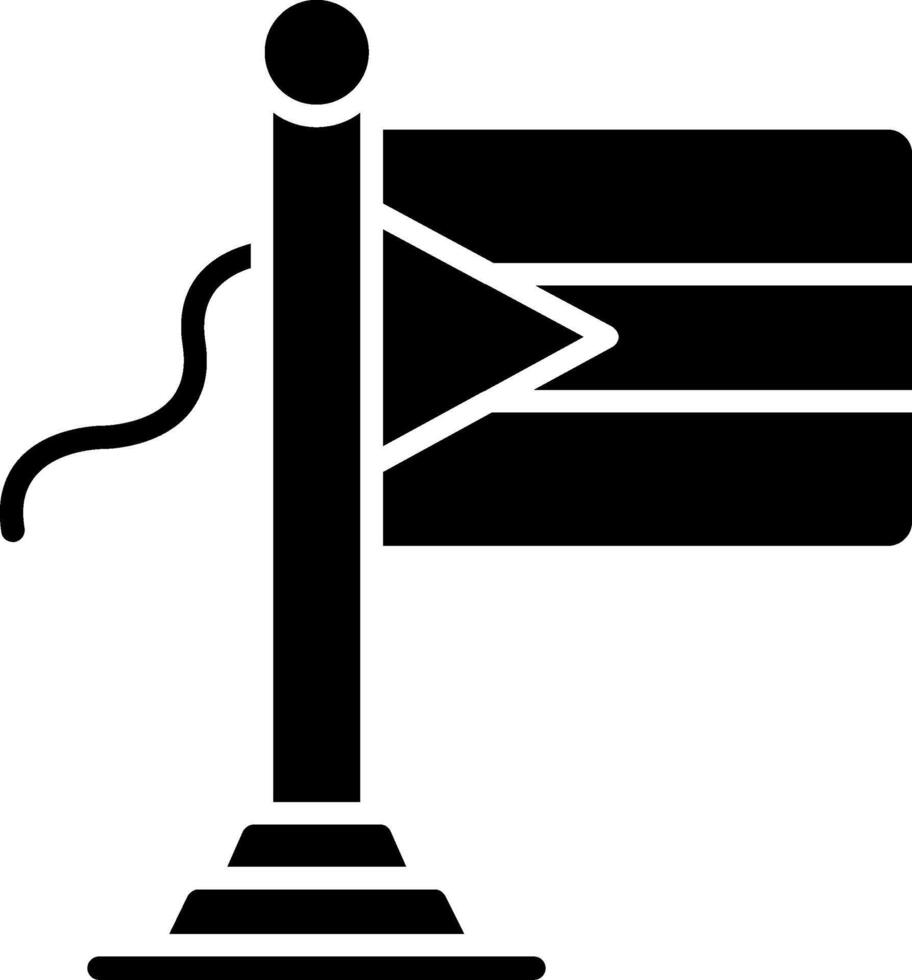 Sudan Flag Glyph Icon vector