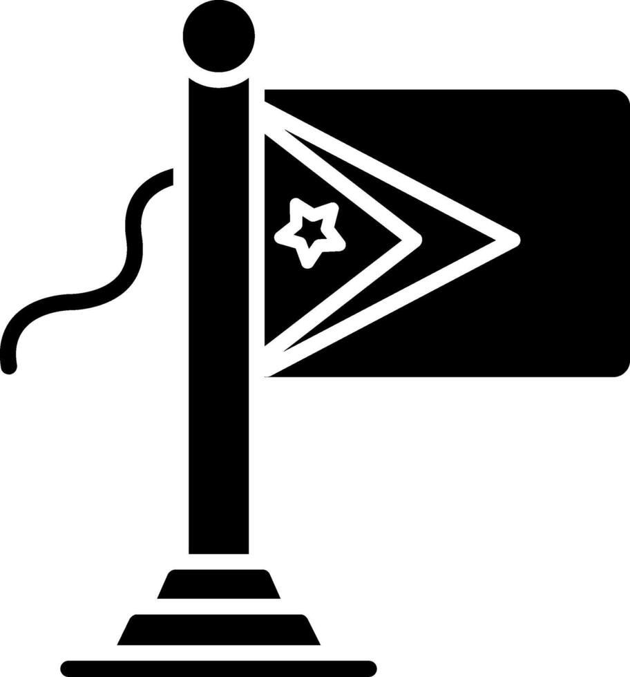 East Timor Flag Glyph Icon vector