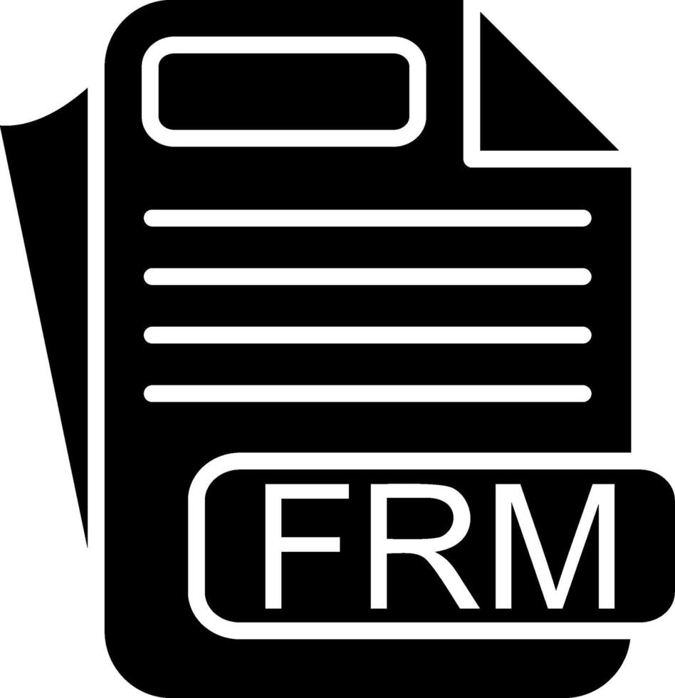 FRM File Format Glyph Icon vector