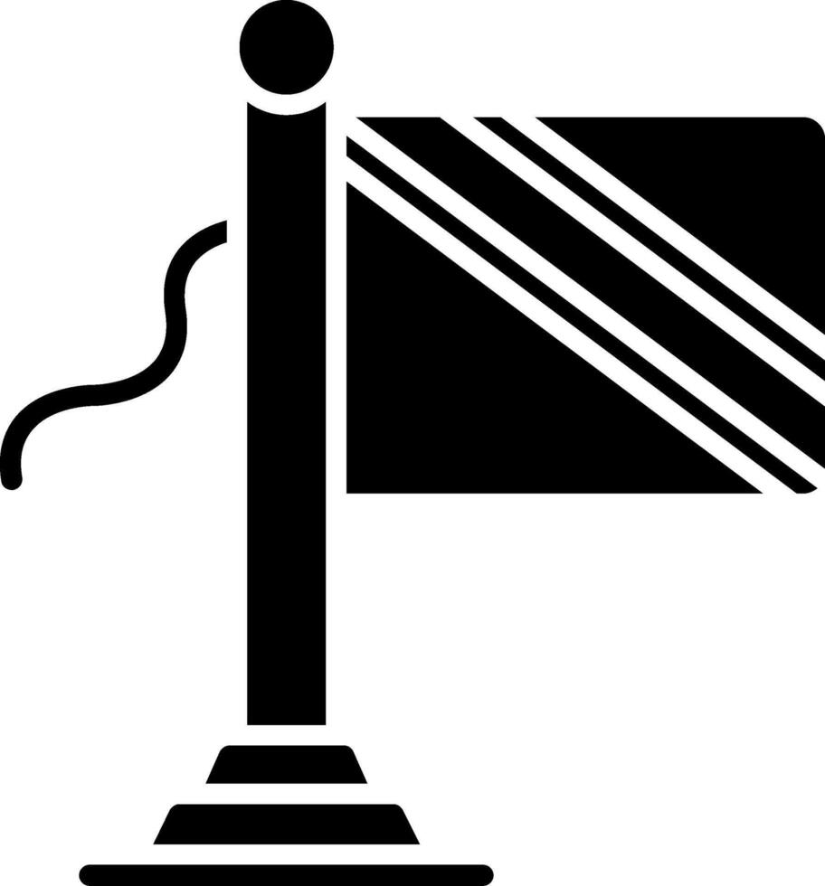 Trinidad And Tobago Fllag Glyph Icon vector