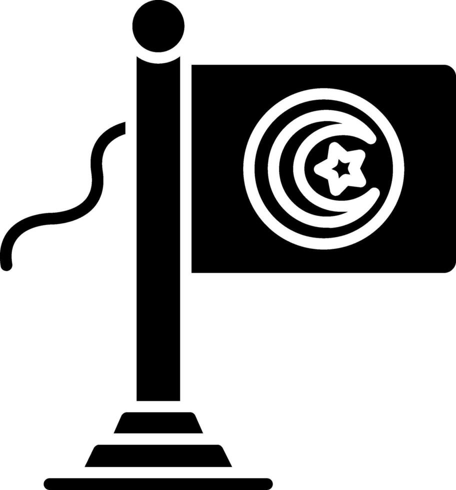 Tunisia Flag Glyph Icon vector