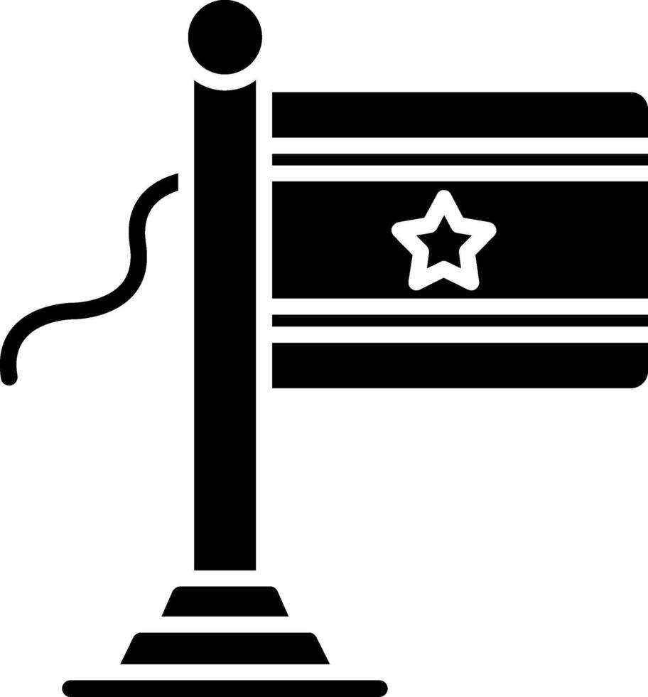 Suriname Flag Glyph Icon vector