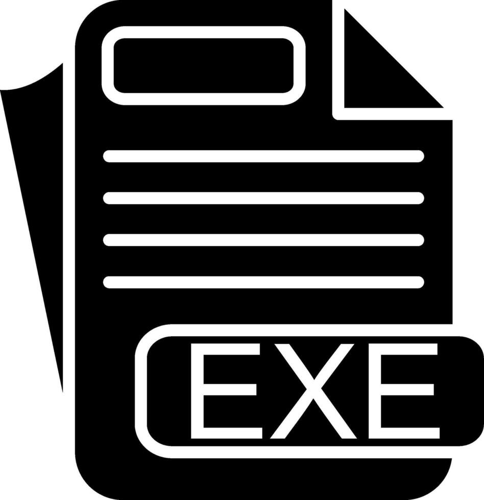 EXE File Format Glyph Icon 53904349 Vector Art at Vecteezy
