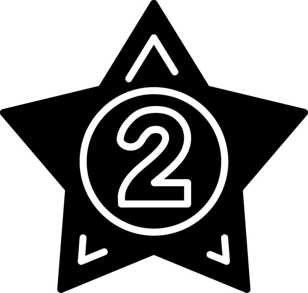 2nd Prize Glyph Icon vector