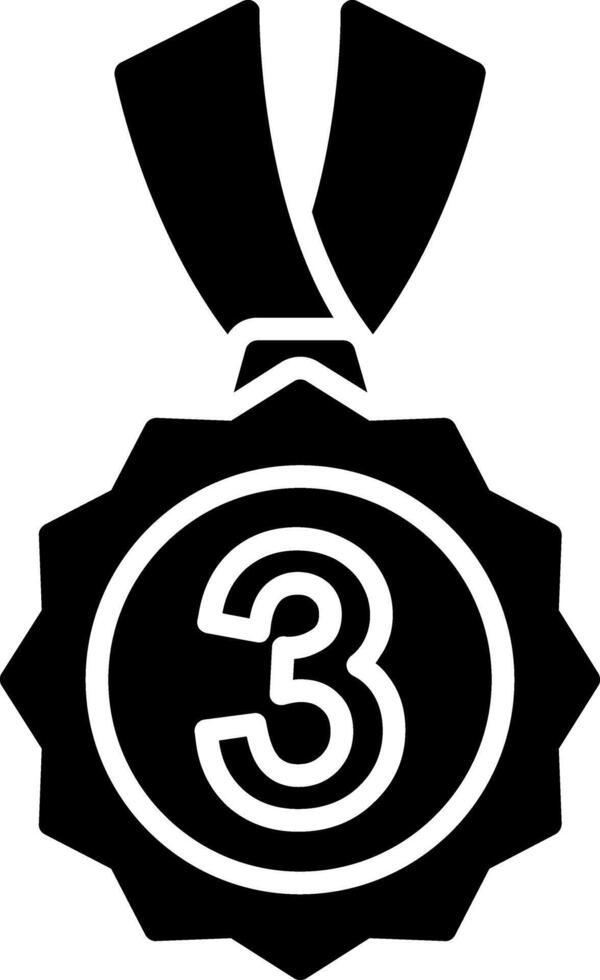 3rd Prize Glyph Icon vector