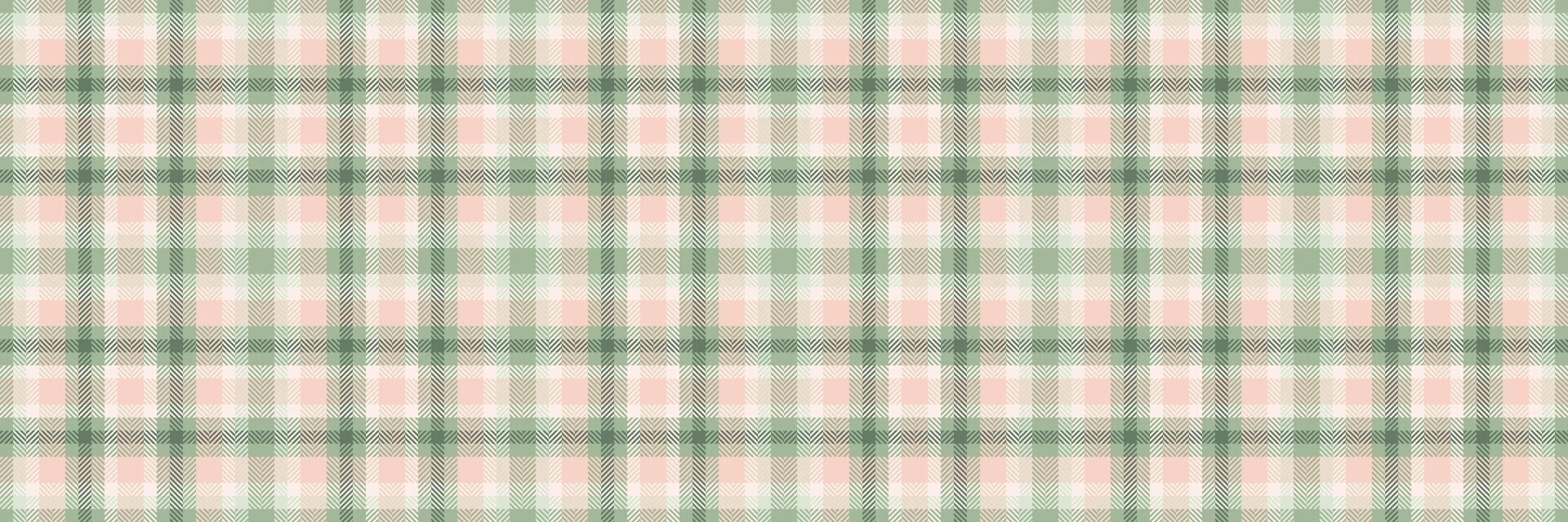 Crossed check plaid textile, coat seamless pattern texture. Shabby tartan fabric background in pastel and light colors. vector