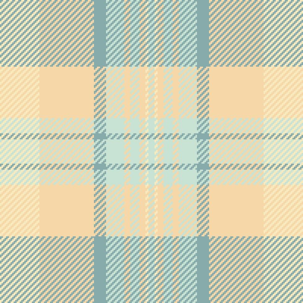 Pillow background tartan check, overlay textile texture fabric. Pano plaid pattern seamless in light and amber colors. vector