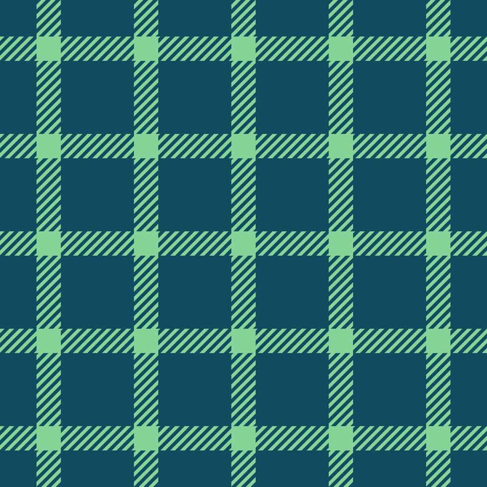Curve background texture , close up check fabric pattern. Sensual plaid textile seamless tartan in cyan and green colors. vector