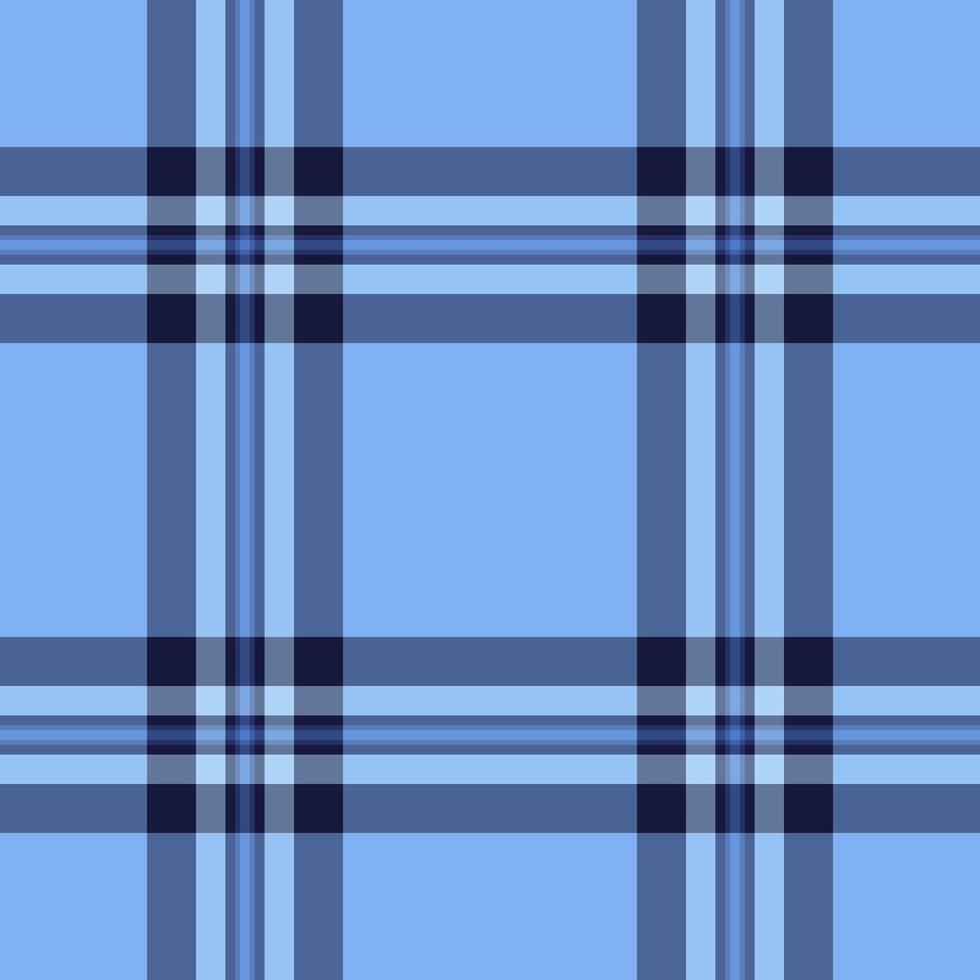 Creativity tartan pattern textile, hippy check plaid . Service fabric texture seamless background in blue and dark colors. vector
