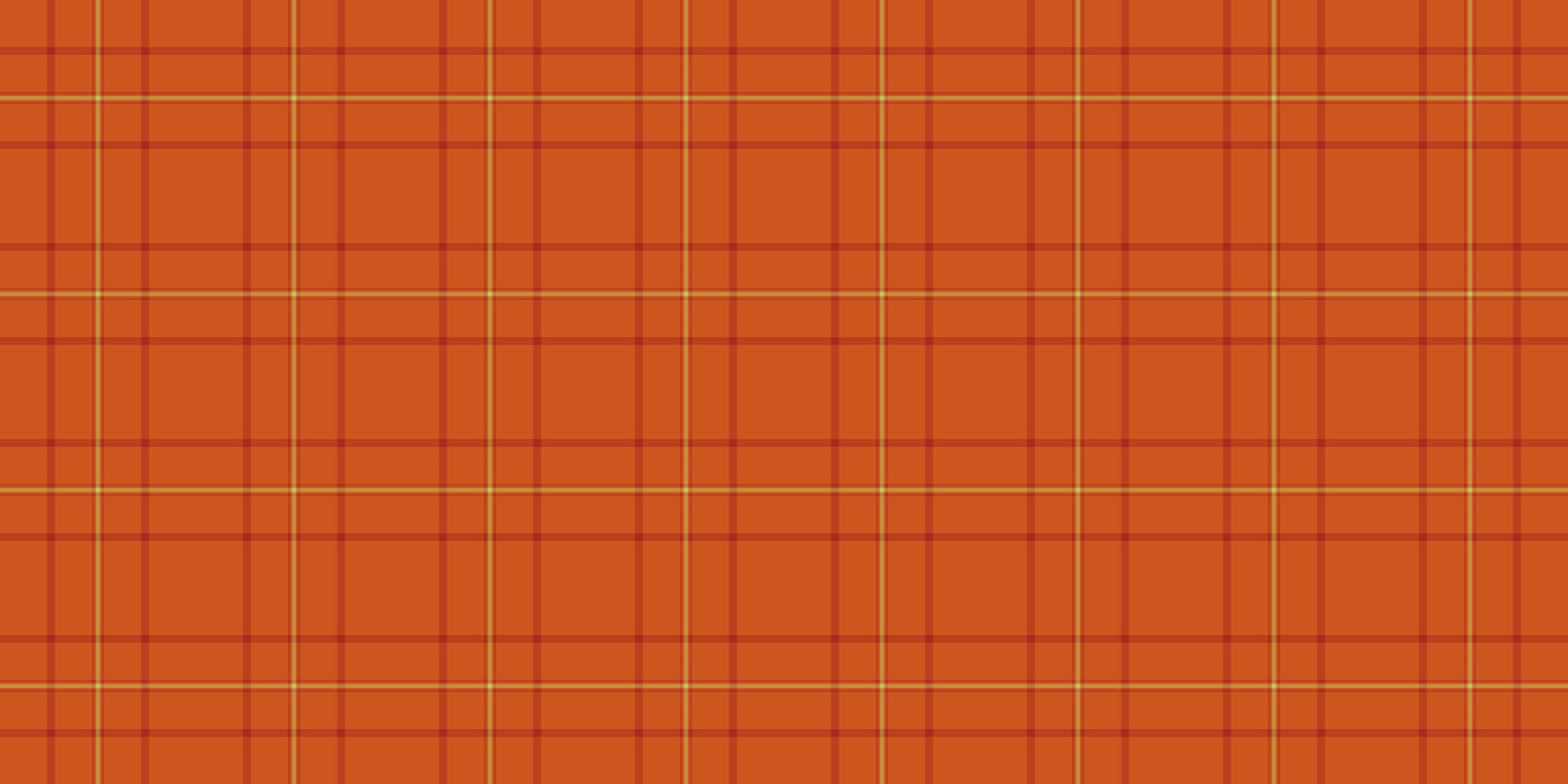 Overlayed tartan textile , old pattern fabric seamless. New year plaid check background texture in orange and red colors. vector