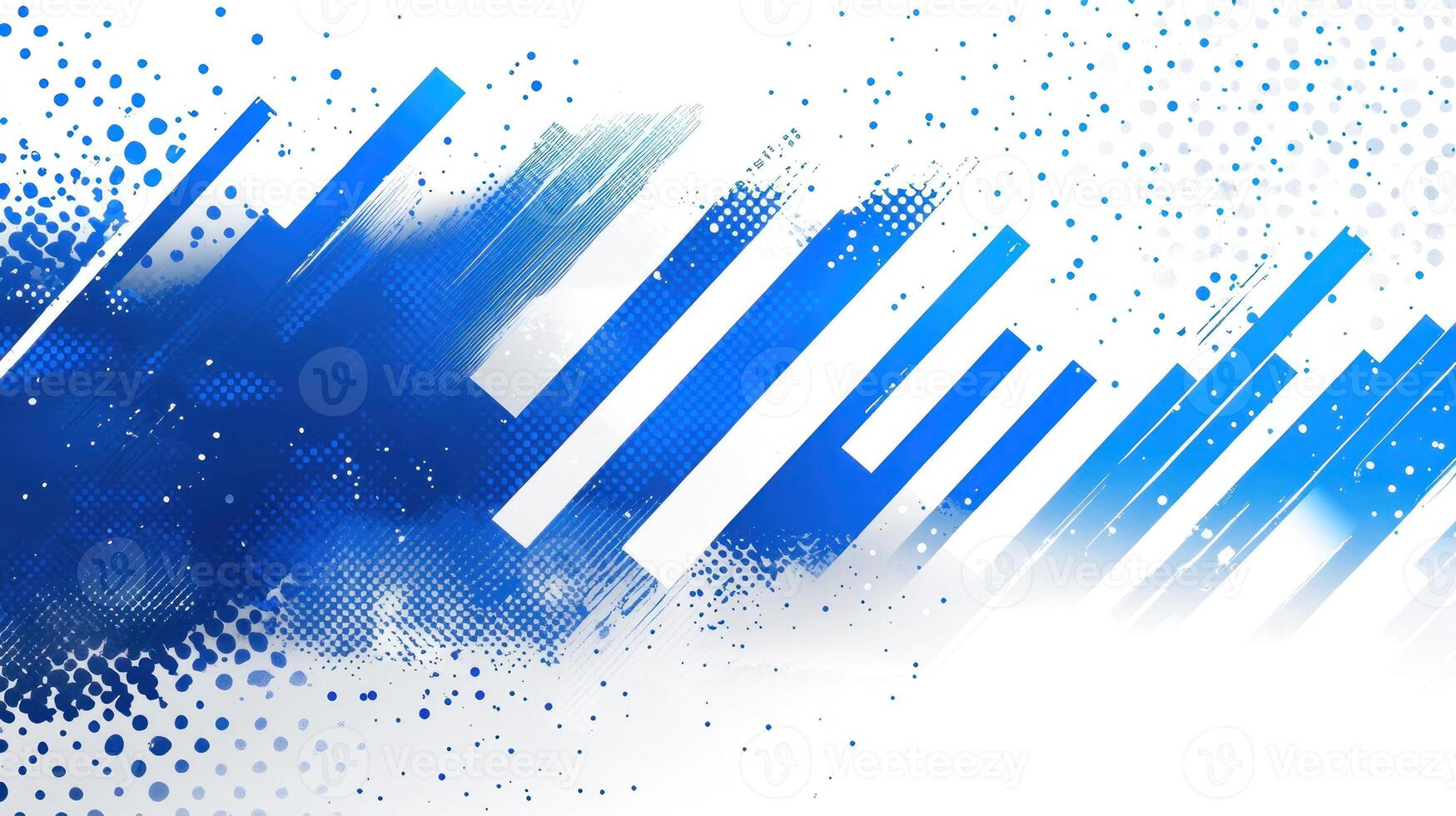 Colorful abstract artwork with blue tones and dynamic lines, showcasing contemporary design elements photo