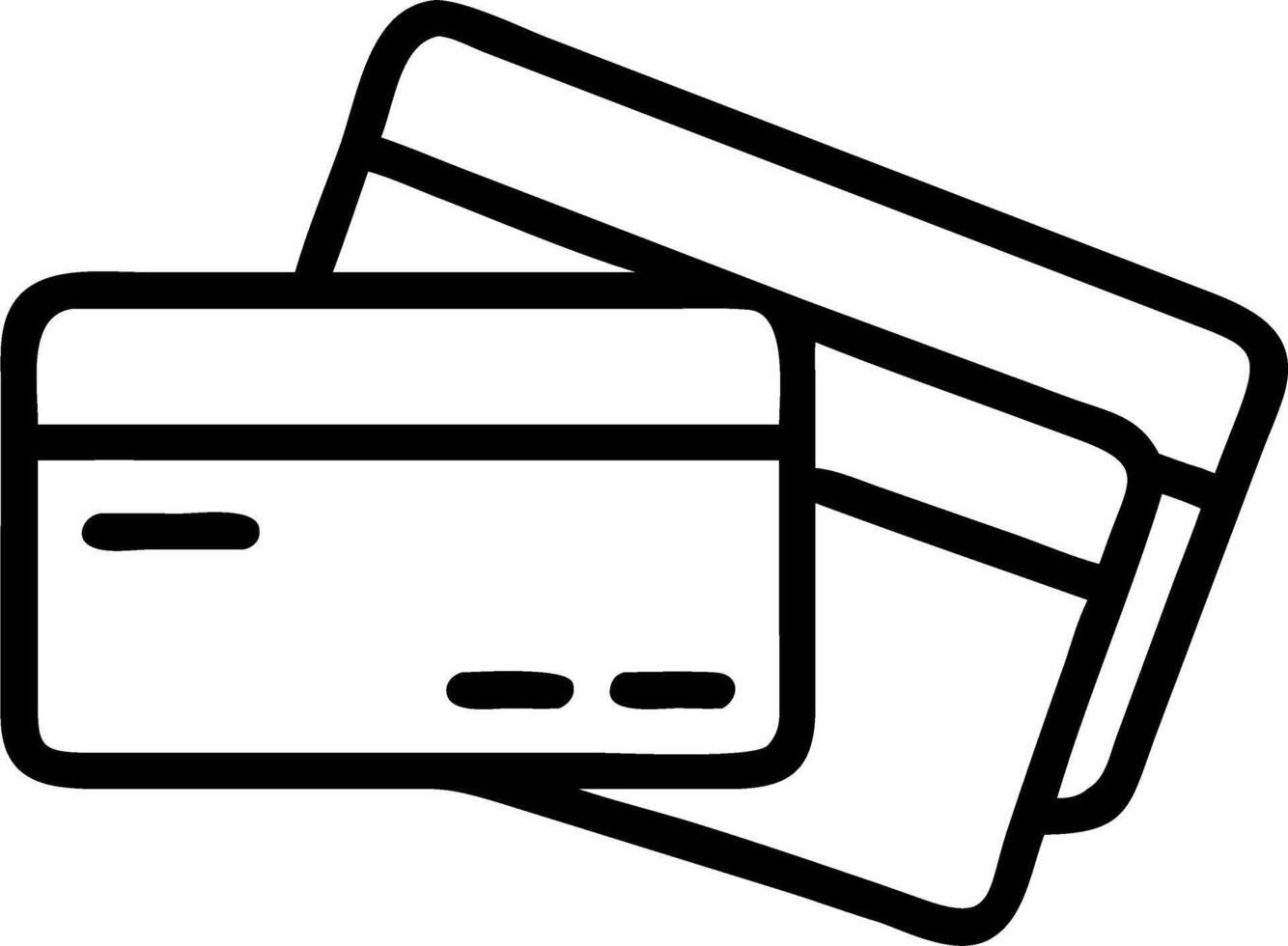 A collection of credit cards fanned out on a plain white surface with space for text captured with a close up static shot to emphasize variety and choice vector
