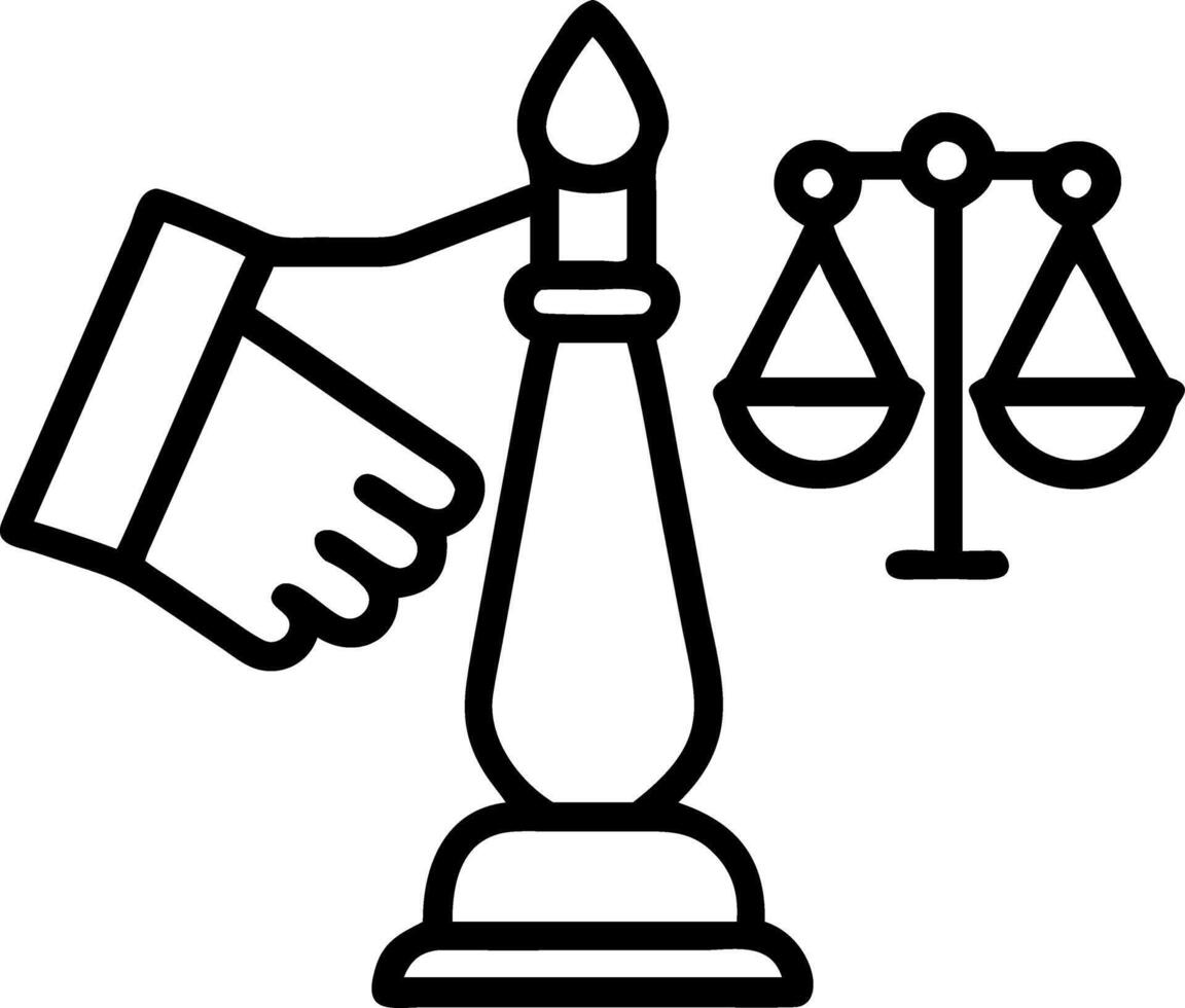 A scale on white background with holographic financial symbols and handshake icons leaving copy space vector