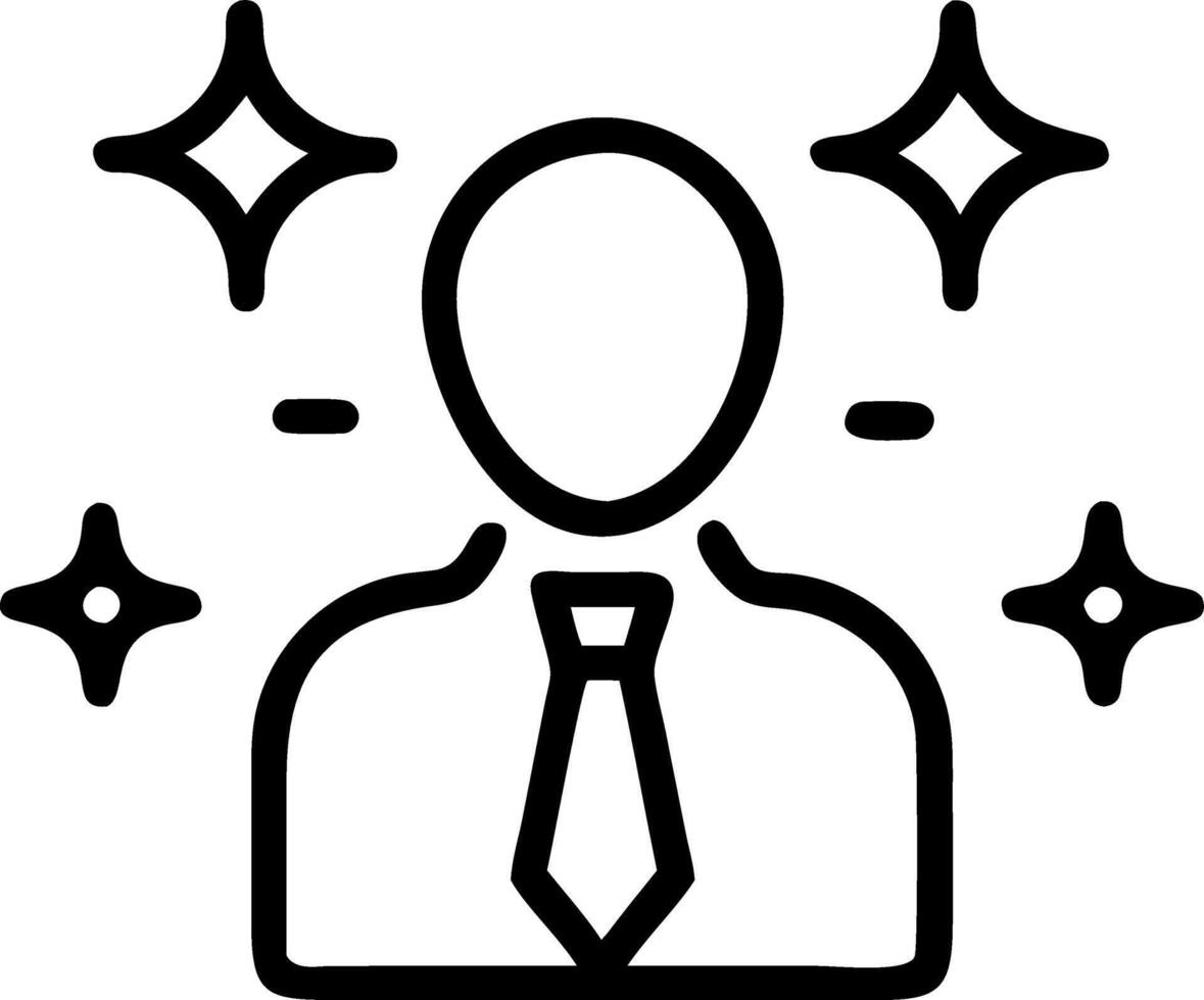 Abstract digital art depicting a leader silhouette with soft bokeh lights vector