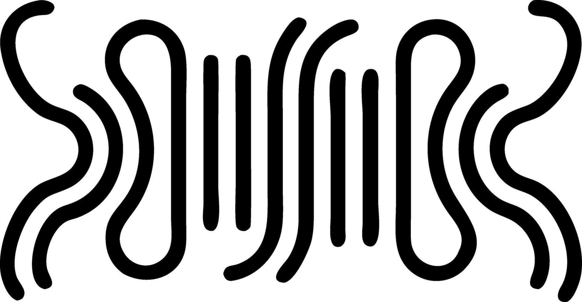 Abstract swirls forming a barcode vector