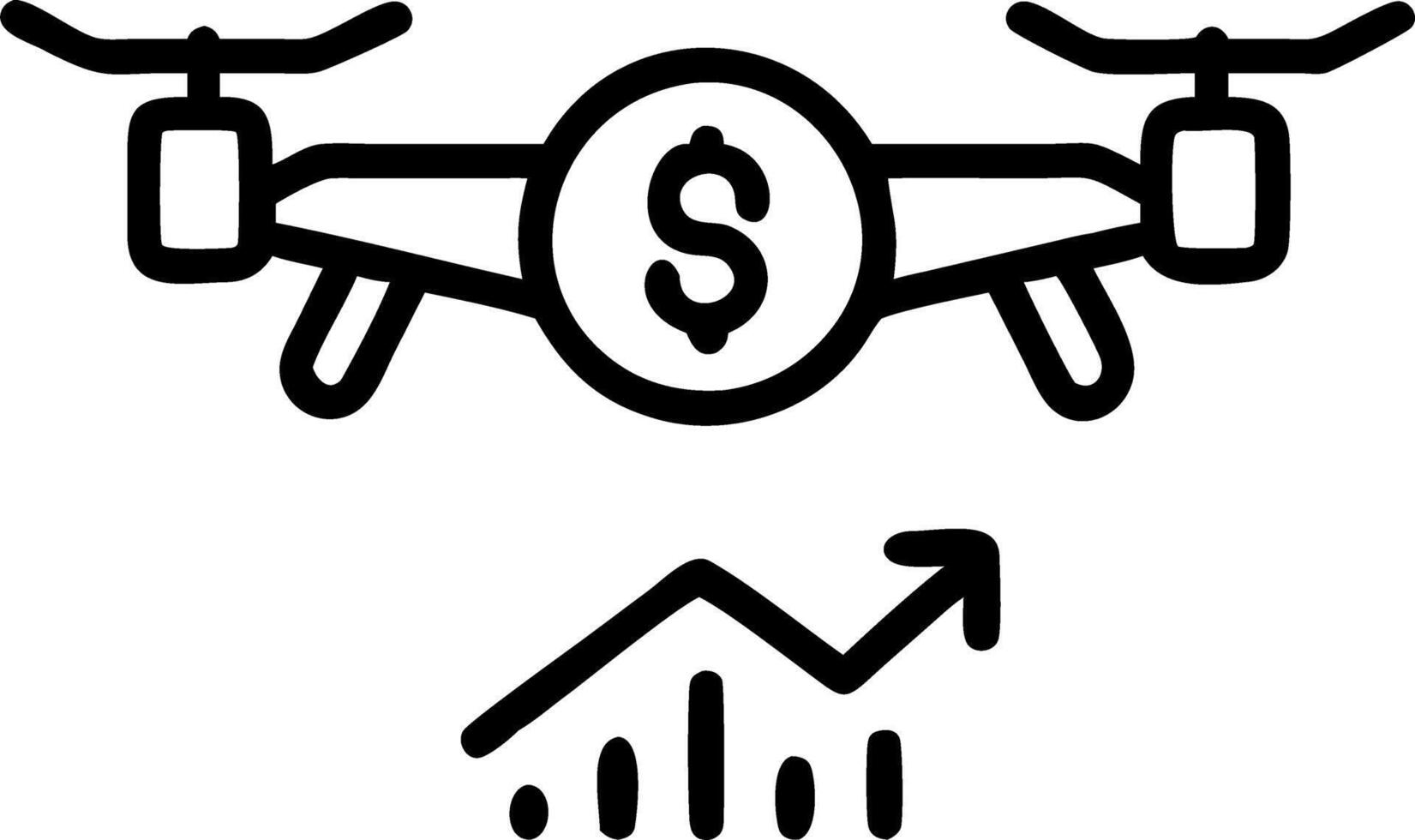 AI powered micro investment drone vector