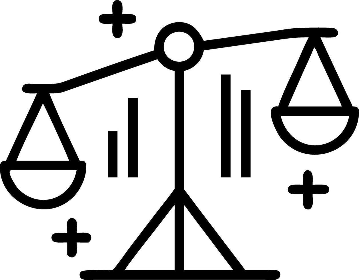 Bokeh digital art with compliance scales and financial charts vector