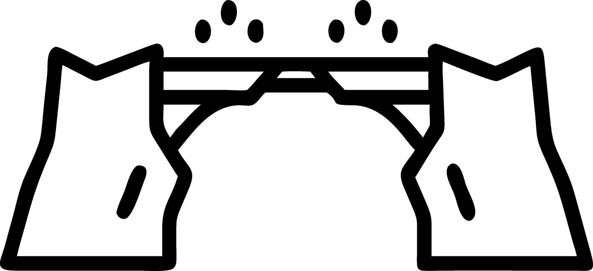 Bridge and gap icons representing overcoming business challenges vector