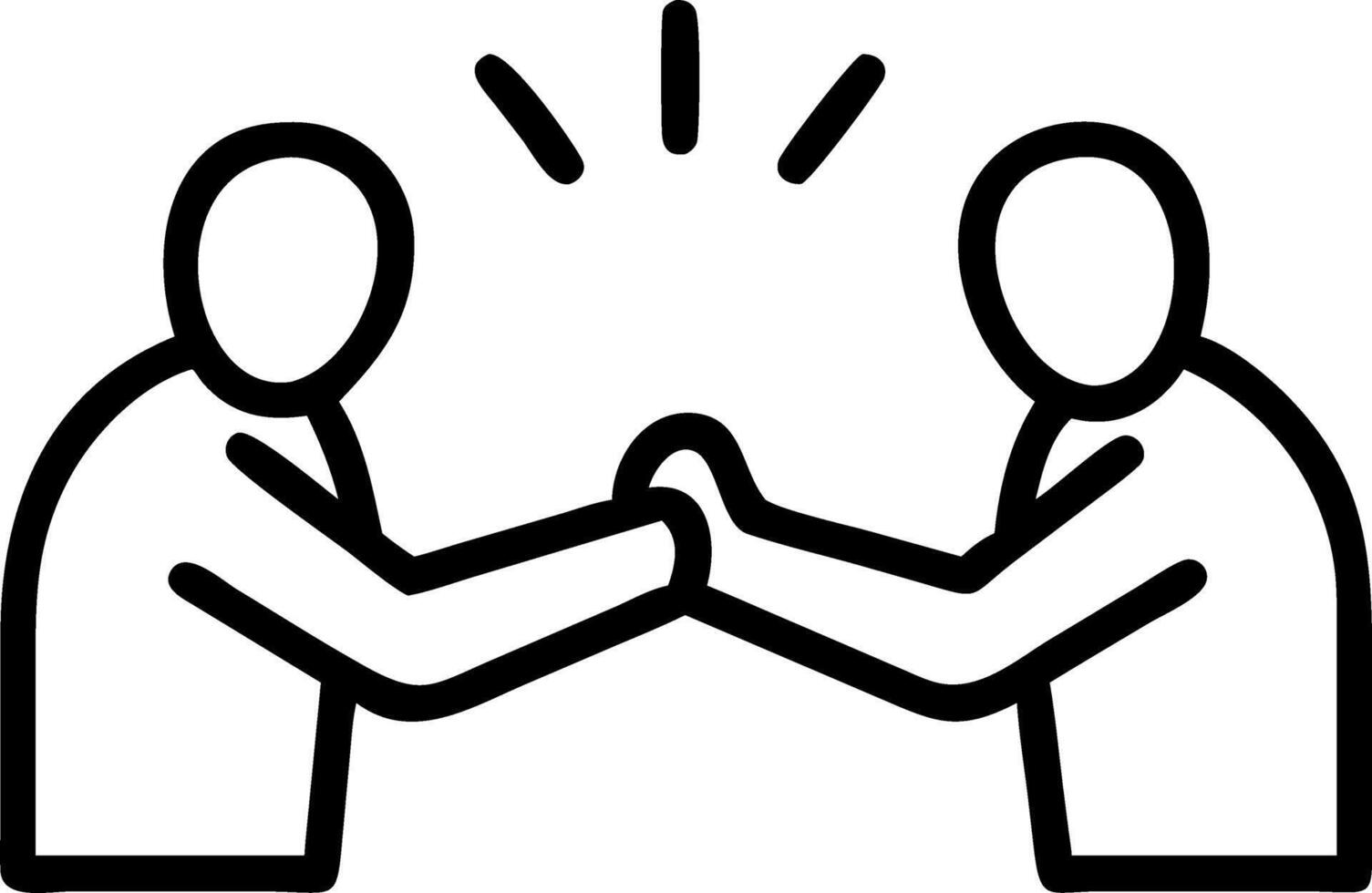 Business partners sealing deal with handshake vector