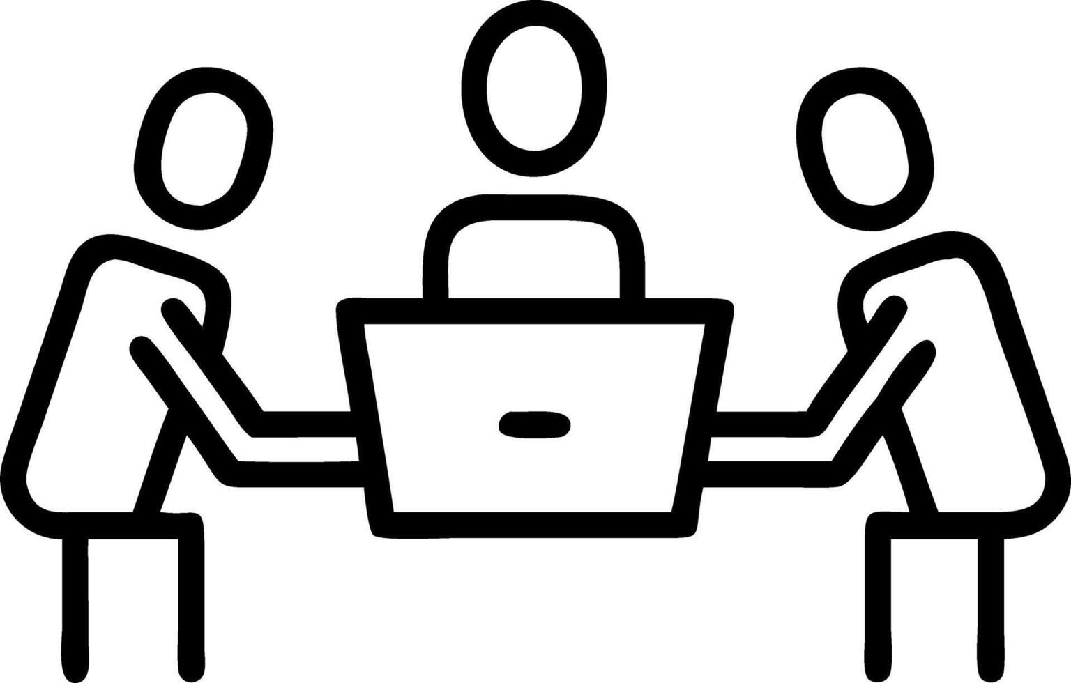 Business team analyzing data on a glossy background with copy space vector