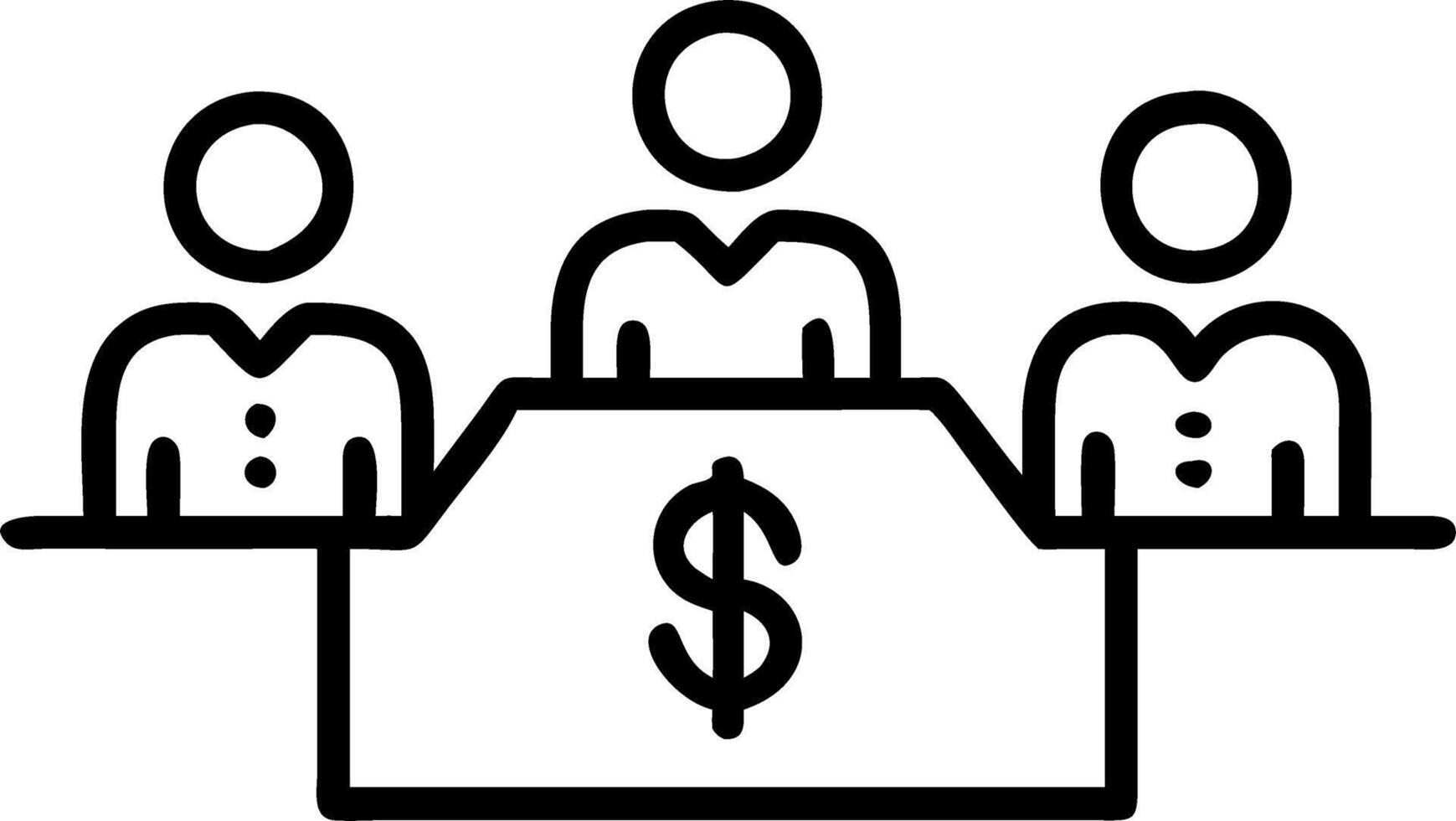 Business team discussing over a glowing financial chart with floating currency vector