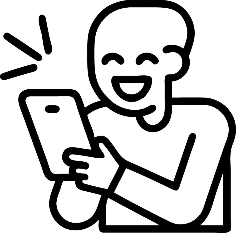 Businessman surprised by a discount offer on his smartphone vector