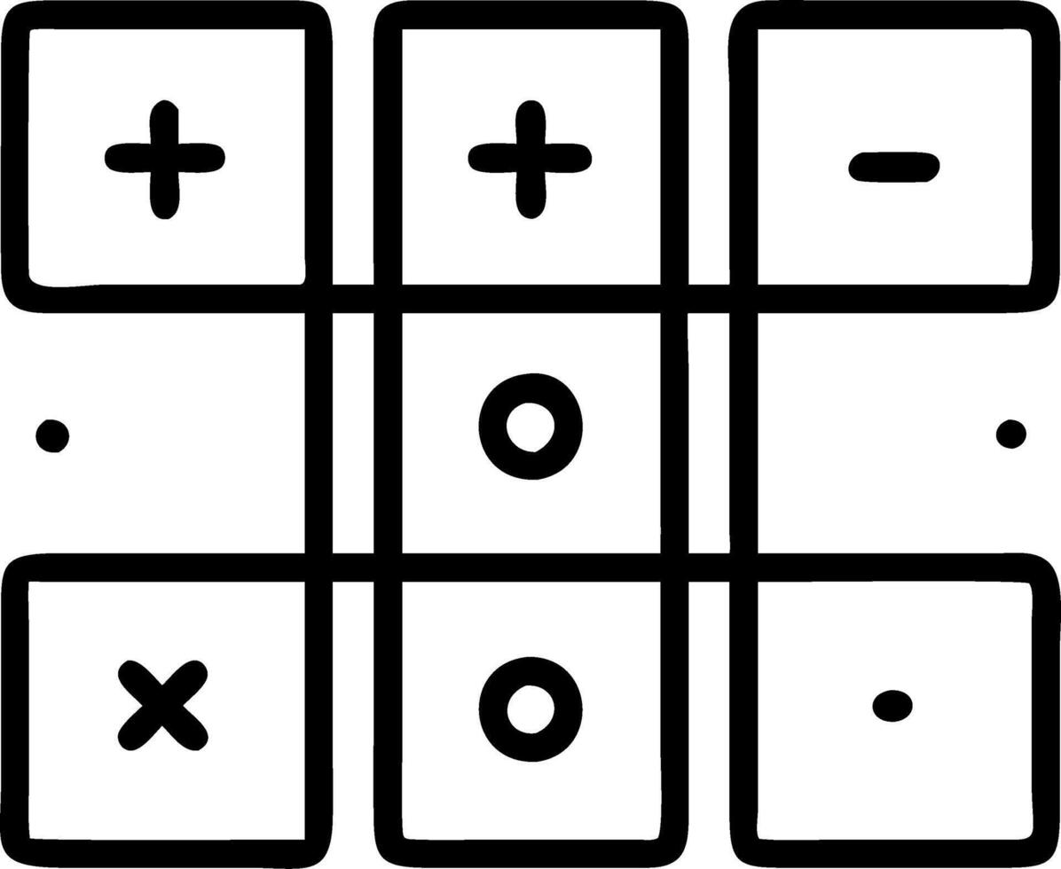 Calculator button grid vector