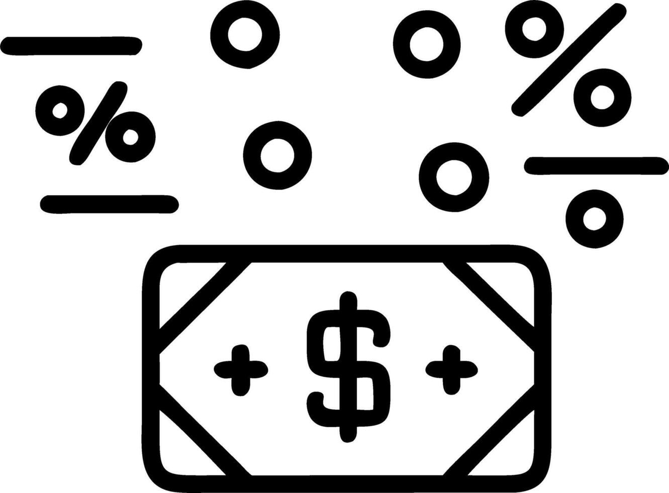 Close up of a futuristic holographic cashmere wallet with currency symbols and discount tags vector