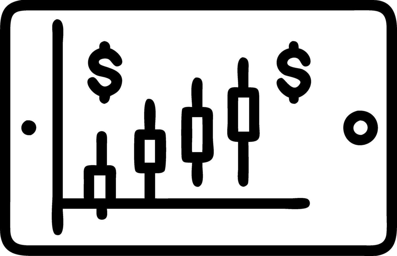 Close up of a futuristic tablet displaying holographic financial charts and currency symbols vector