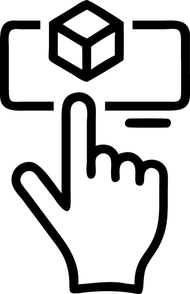 Close up of fingers tapping a holographic buy button for online investment vector