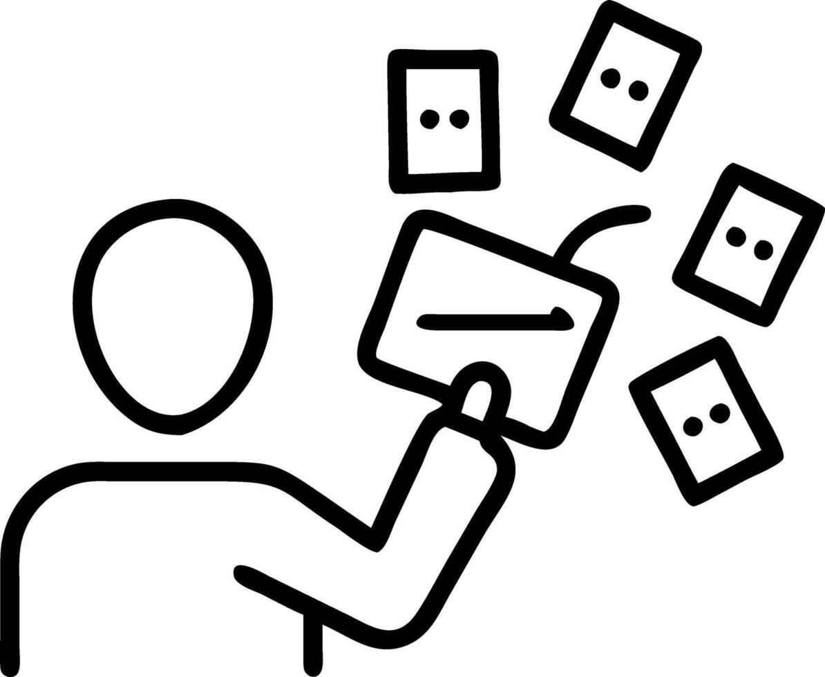 Entrepreneur using tablet with holographic discount tags in office vector