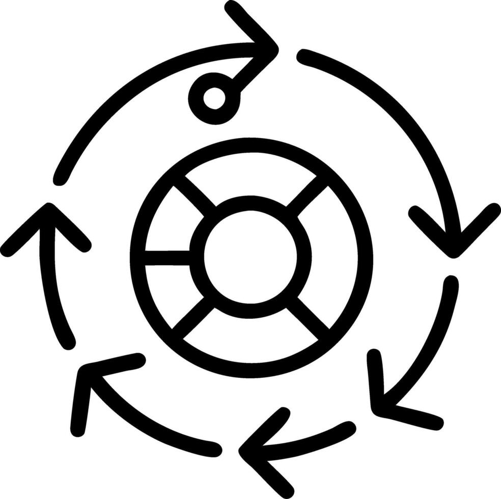Financial life cycle wheel vector